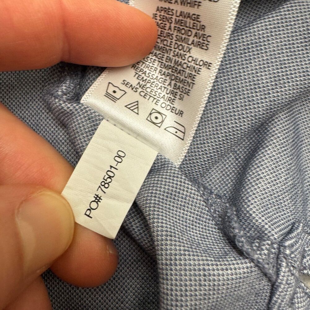 Travis Mathew Cotton Blend Polo Shirt Mens Medium Heathered Blue Golf Preppy Top - Picture 10 of 14